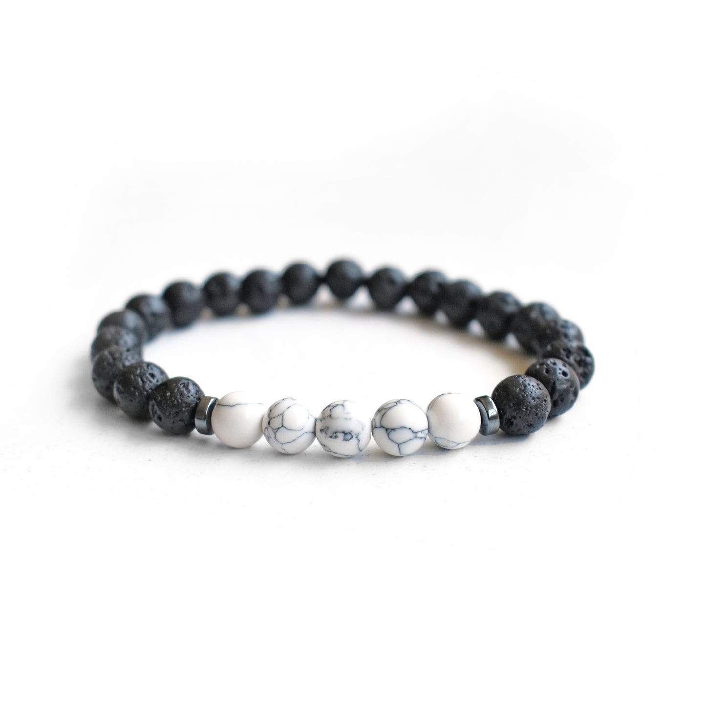 Bracelet for Men - Lava & howelite