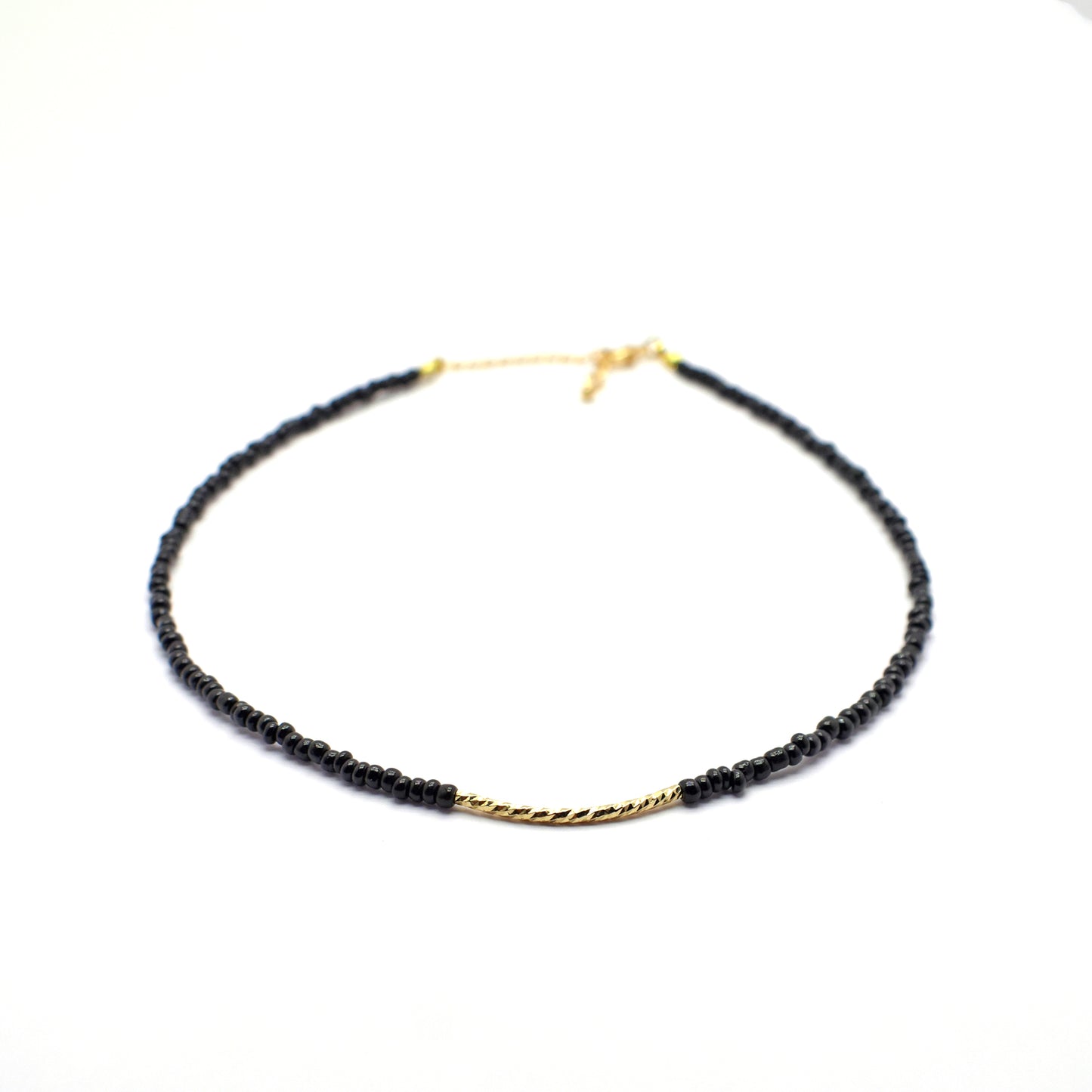 Necklace - Black & Gold