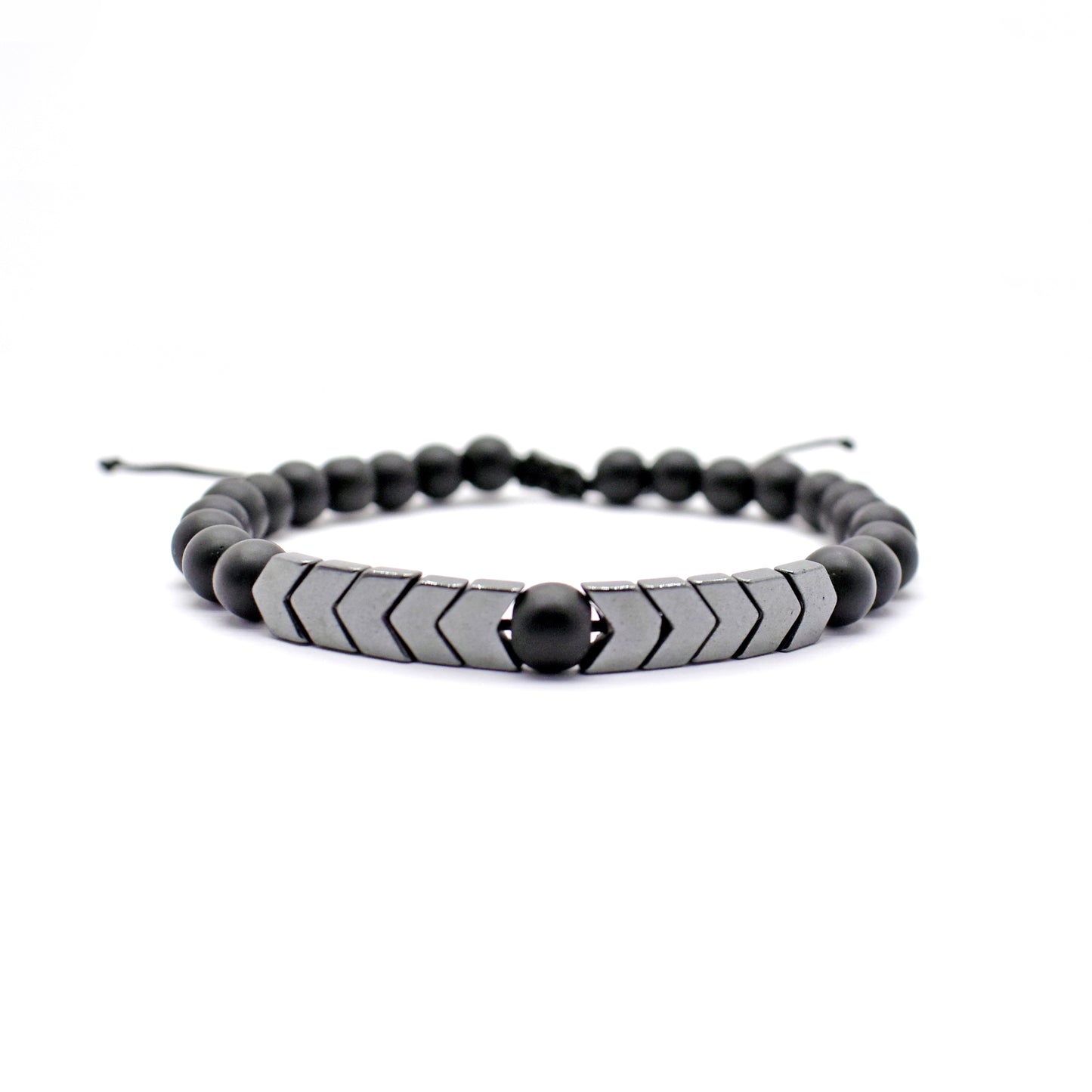Bracelet for Men - Hematite and Matt Beads