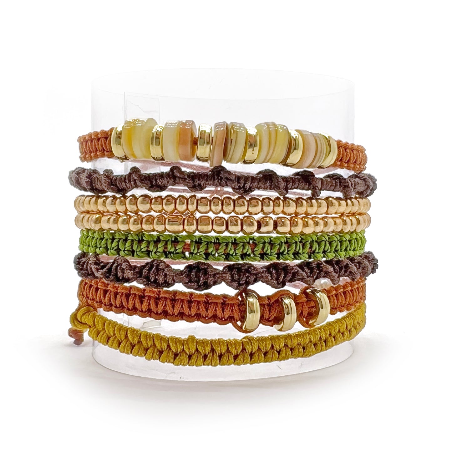 8 in 1 Wrap Bracelet Earthy Natural Colors
