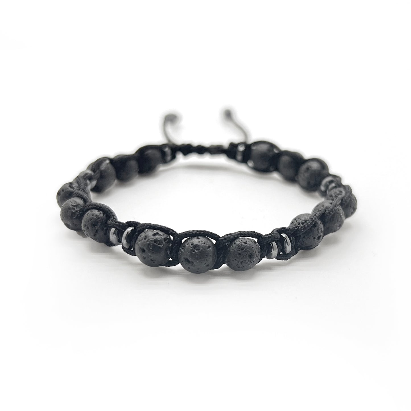 Bracelet for Men - Lava & Hematite Beads