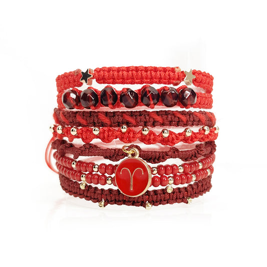 Protection Red String - 7 in 1 Zodiac (w)