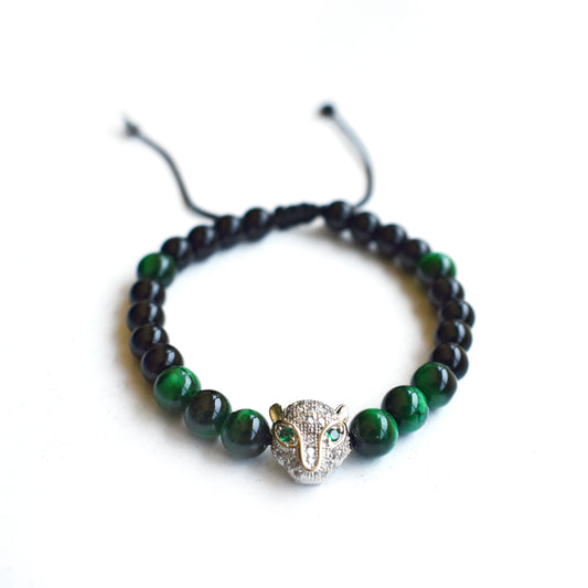 Bracelet for Men - Malachite and tiger