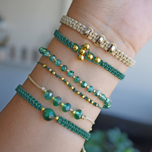 Bracelet Set - Olive Green