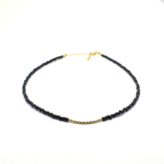 Necklace - Black & Gold