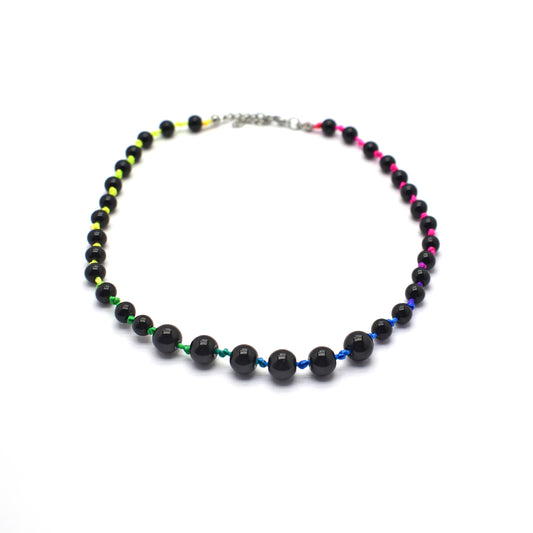Necklace - Black & Rainbow