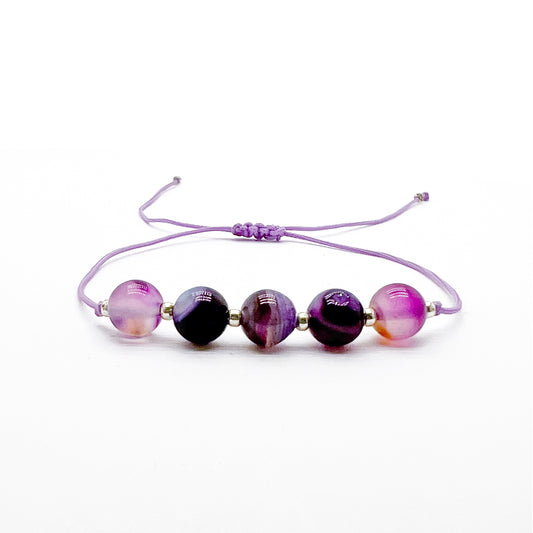 Bracelet - Minimalist Purple Agate