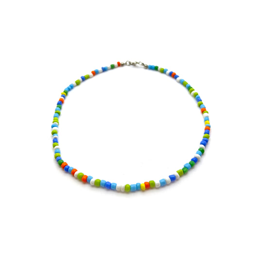 Colorful glass beads necklace