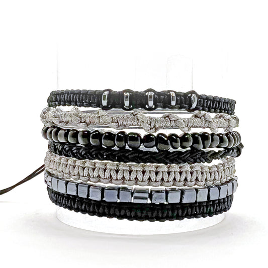 7 in 1 Grey Wrap Bracelet